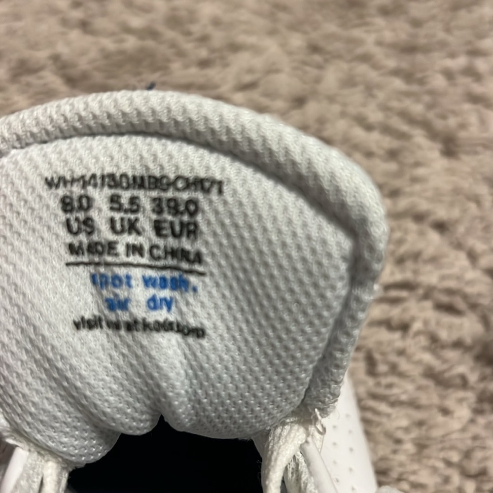 Keds White Leather Lace-Up Perforated Sneaker - Picture 5 of 6